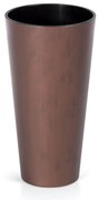 Donica ogrodowa Tubus Slim Beton Effect 28cm stal kortenowa PROSPERPLAST