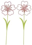 Zestaw 2 dekoracji do doniczki Ego Dekor Rose, wys. 46 cm