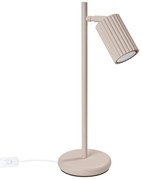 Lampa biurkowa KARBON taupe ryflowana SOLLUX LIGHTING