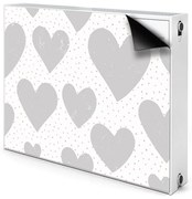 Mata dekoracyjna grzejnikowa Szare serca