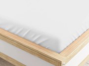 PrzytulneMieszkanie.pl Prześcieradło z mikrofibry z gumką białe 90 x 200 cm