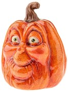 Dekoracja jesienna Dynia z twarzą, 9 x 12 cm, ceramika