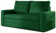 Rozkładana sofa 2-osobowa WAVE, ciemnozielona