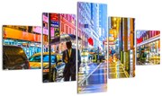 Obraz - Miasto w neonowym blasku (125x70 cm)
