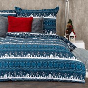 4Home Pościel bawełniana Winter village, 140 x 200 cm, 70 x 90 cm