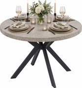 Industrialny okrągły stół rozkładany beton B2-T85