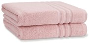 Jasnoróżowe bawełniane ręczniki kąpielowe frotte zestaw 2 szt. 90x140 cm Zero Twist – Catherine Lansfield