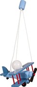 Niebieska drewniana lampa wisząca dla dziecka - S199 F3-Z51