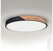 Brilagi - ściemnialna oprawa LED PILANA LED/60W/230V dąb/czarny śr. 58,5 cm + pilot