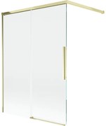 Mexen Rox parawan nawannowy 2-skrzydłowy rozsuwany 120 x 150 cm, transparent, złoty - 8C9-120-003-50-00