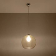 Lampy wiszące minimalistyczny Esfera, stal/szkło - 1 źródło światła 3000K - L.30 x H.120 cm - szampański