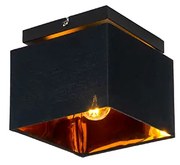 Nowoczesna lampa sufitowa czarna ze złotem - VT
