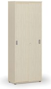Szafa biurowa z drzwiami przesuwnymi PRIMO WOOD, 800 x 420 x 2128 mm, brzoza