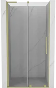 Mexen Velar L drzwi prysznicowe rozsuwane 90 cm, transparent, złote szczotkowane - 871-090-003-01-55