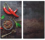 Szklane płyty kuchenne PEPPERS, 2 sztuki, ZELLER