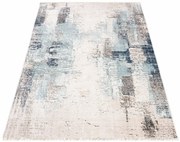 Nowoczesny jasnobeżowy dywan z frędzlami T1-M43