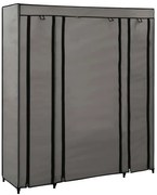 Grafitowa szafa tekstylna z półkami T6-M82