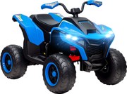 AIYAPLAY Elektryczny Quad dla Dzieci, 3-6 km/h, Oświetlenie LED, Muzyka, USB, dla Dzieci 3-8 Lat, Niebieski