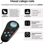 Fotel Rozkładany Obrotowy Masujący z Podnóżkiem SPIKE 2 Ciemnoszary Nowoczesny