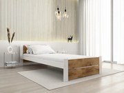 Łóżko IKAROS DOUBLE 90 x 200 cm, dąb artisan/biały Stelaż: Bez stelaża, Materac: Bez materaca