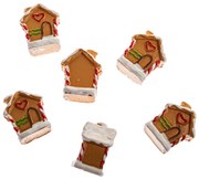 Zestaw ozdób świątecznych Domek, 6 szt., polyresin