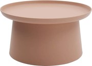 Okrągły stolik kawowy z polipropylenu, różowy, 70x70x36 cm - IBIZA