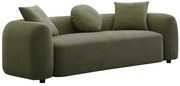 Kanapa 3-osobowa z zielonej tkaniny OXILA