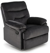 Fotel rozkładany DRAGER VELVET czarny HALMAR