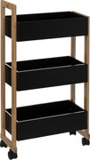 Wózek łazienkowy BAMBOO, szafka bambusowa - 3 poziomy