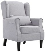 Jasnoszary fotel uszak B0-A24