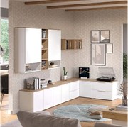 Ściana w salonie biały/sonoma 80x40x50 wido