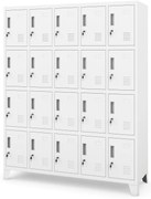 Szafa skrytkowa socjalna BHP biała: ROBERT 1360 x 1720 x 450 mm