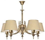 Żyrandol mosiężny z abażurami A-S5