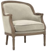 Fotel z lnu ALIENOR - Beż