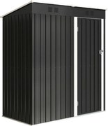 Outsunny Metalowy schowek na narzędzia 1,37 m², zamykany schowek z wentylacją, pochyłym dachem, rękawicami, 163 x 90 x 179 cm | Aosom PL