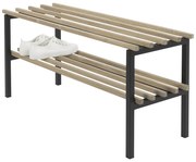 Czarna/w naturalnym kolorze metalowa szafka na buty 100x45x34 cm Rizzoli – Spinder Design