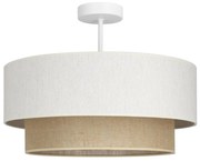 Przysufitowy żyrandol NATIA 1xE27/60W/230V biały/brązowy