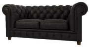 Czarna aksamitna sofa 184 cm Cambridge – Ropez