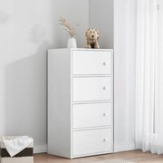 Biała komoda w stylu skandynawskim - 102x40x30 cm, minimalistyczny drewniany design