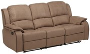 Kanapa 3-osobowa z funkcją relax z mikrofibry HERNANI - Taupe