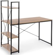 Loftowe biurko z regałem i półkami dąb sonoma Z7-W83