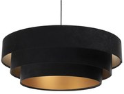 Czarno-złota welurowa lampa wisząca glamour - 5X S438 B8-P87