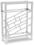 Metalowy regał na wino w kolorze srebra z połyskiem liczba butelek 12 Barolo – Premier Housewares