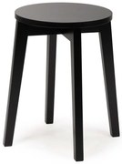 Czarny drewniany taboret W7-F42