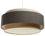 Lampa wisząca ERUTAN DUDU RATTAN kremowa/szara/beżowa BPS KONCEPT