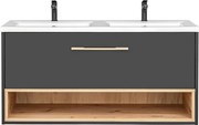 Podwieszana szafka łazienkowa z umywalką 120cm B0-T33