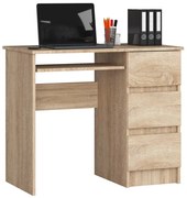 Skandynawskie biurko z półką dąb sonoma T0-H72