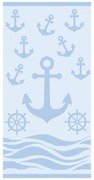 Jasnoniebieski bawełniany ręcznik plażowy frotte 70x140 cm Anchor – B.E.S.