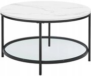 Okrągły stolik kawowy z marmurowym blatem T3-N36