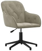 Jasnoszare obrotowe krzesło biurowe E5-L92